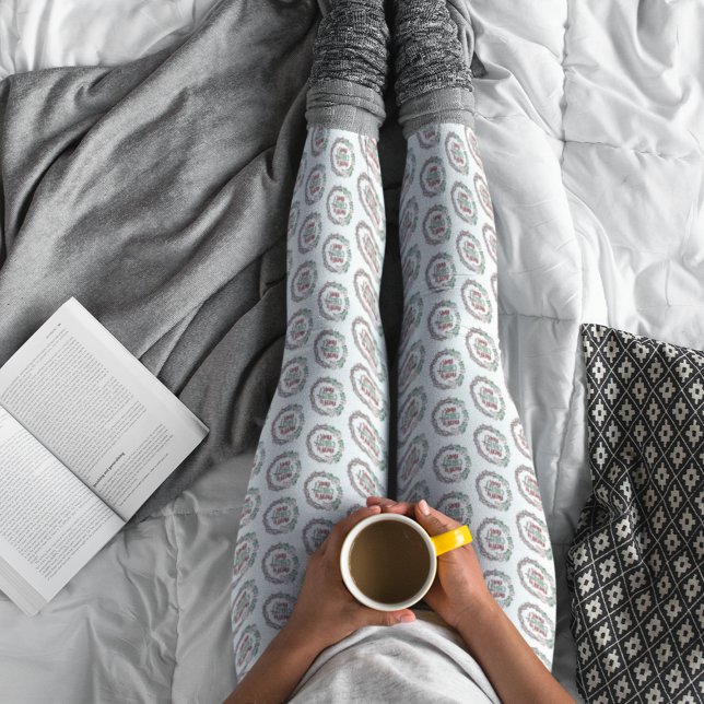 Leggings Joyeux CHRISTmas Foi chrétienne Motif de couronne (Créateur téléchargé)