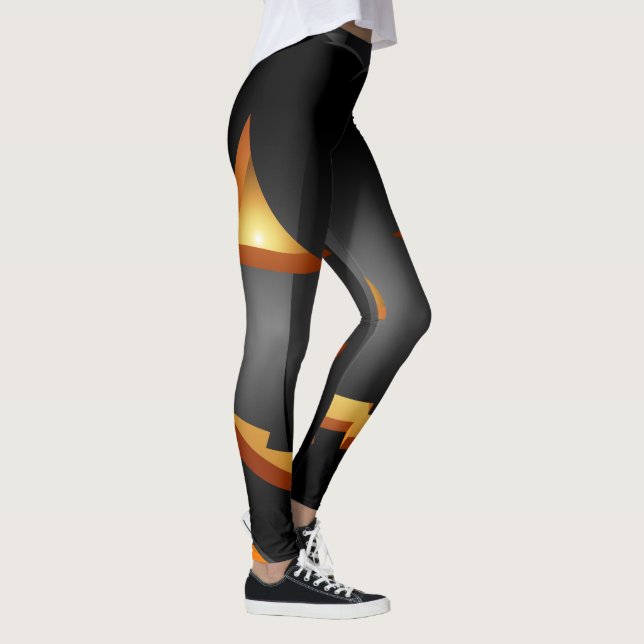 Leggings Joyeux Citrouille Éffrayant Halloween (Droite)
