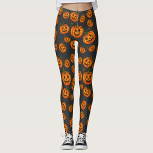 Leggings Joyeux Halloween jack-o-lanterne, tour à traiter