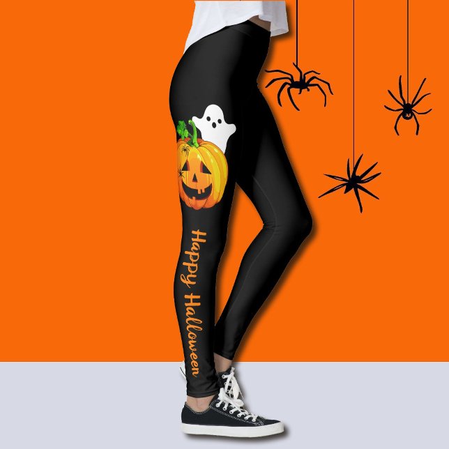 Leggings Joyeux Halloween Jack O Lanterns Parti Citrouille (Créateur téléchargé)