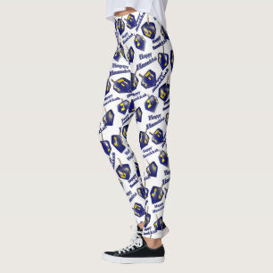 Leggings Joyeux Hanukkah Dreidel Tournant