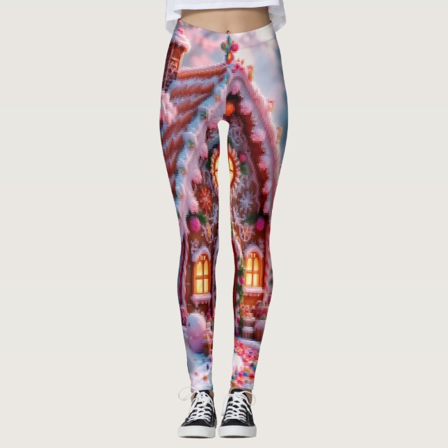 Leggings Joyeux hiver avec Noël  (Devant)
