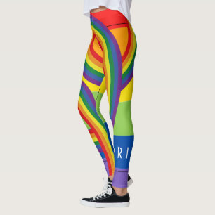 Leggings Joyeux Mois de la Fierté sur le thème arc-en-ciel 
