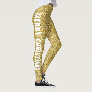 Leggings Joyeux Noël classique Parties scintillant or