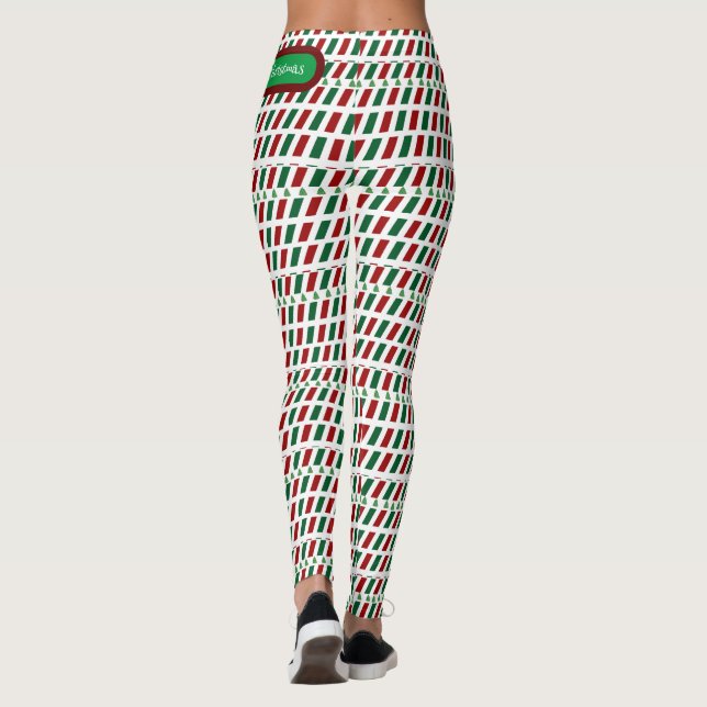 Leggings Joyeux Noël Elégant & Personnaliser moderne (Dos)