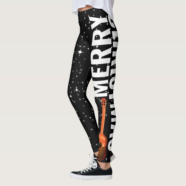 Leggings Joyeux Noël étoilé Marac et Cuatro (modifiable) (Gauche)
