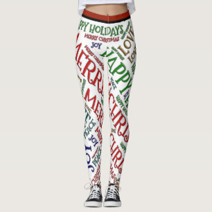 Leggings Joyeux Noël Paix Amour Joie Motif