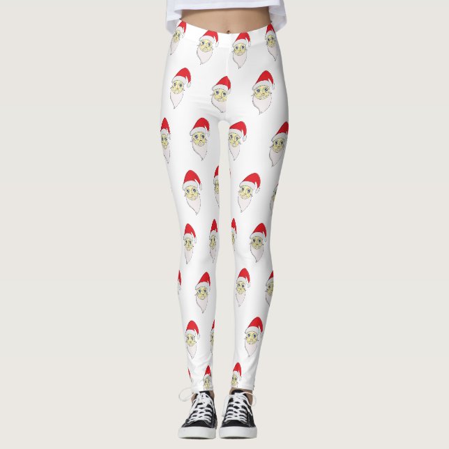 Leggings Joyeux Noël Père Noël (Devant)