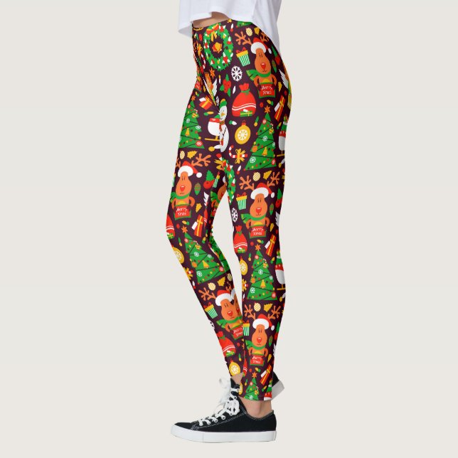 Leggings Joyeux Noël Renne Rudolph  (Gauche)