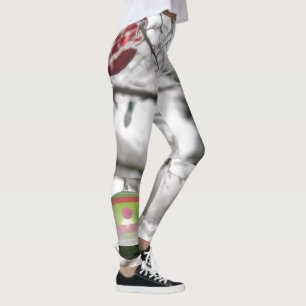 Leggings Joyeux Noël Rouge Vert Argent Ornements