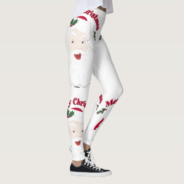 Leggings Joyeux Noël Vintage Père Noël (Droite)