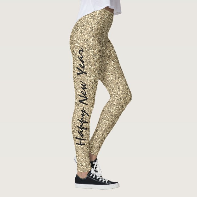 Leggings Joyeux Nouvel An Gold Parties scintillant Sparkle  (Droite)