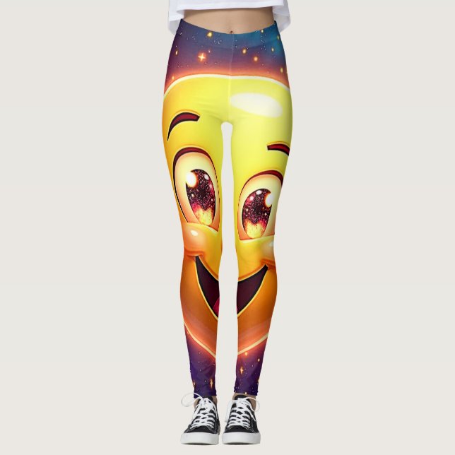 Leggings Joyeux oeil cosmique Emoji (Devant)