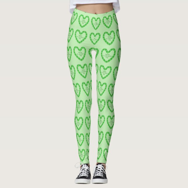 Leggings Joyeux St. Patricks Day Heart (Devant)