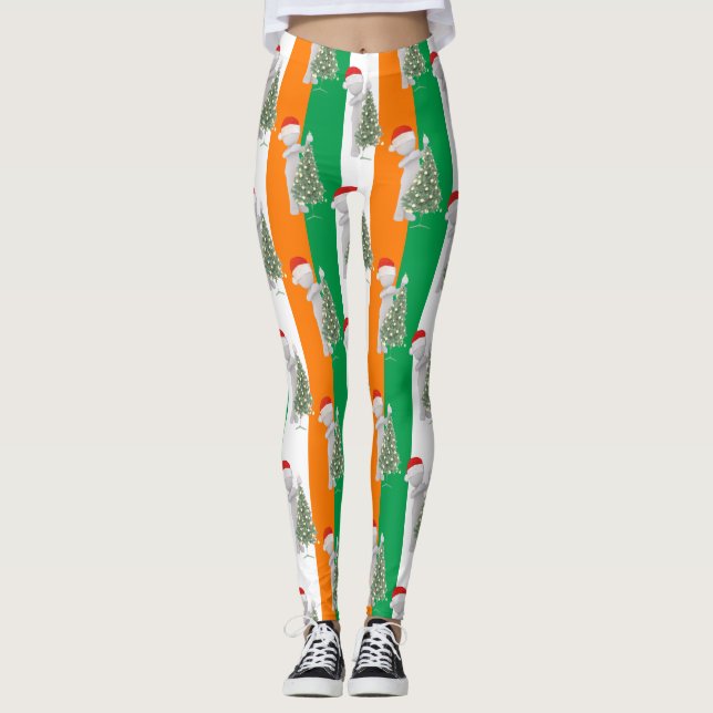 Leggings jugeage de noël irlandais (Devant)