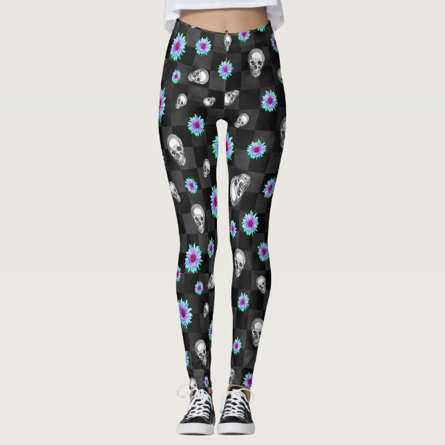 LEGGINGS JUGINES FLORALES SOMBRES (Devant)