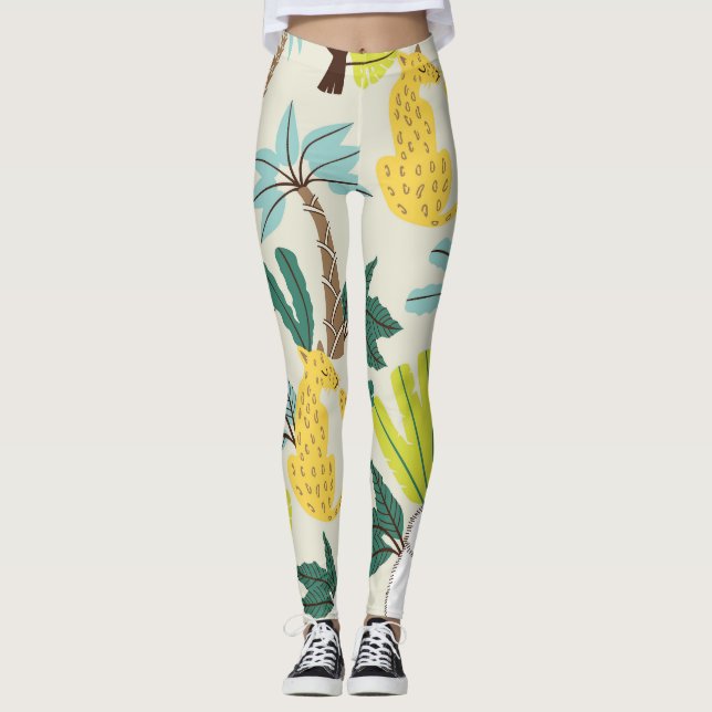 Leggings Jungle Joy : Cartoon Animal Fun (Devant)