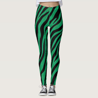 Leggings Jungle thème Vert et noir