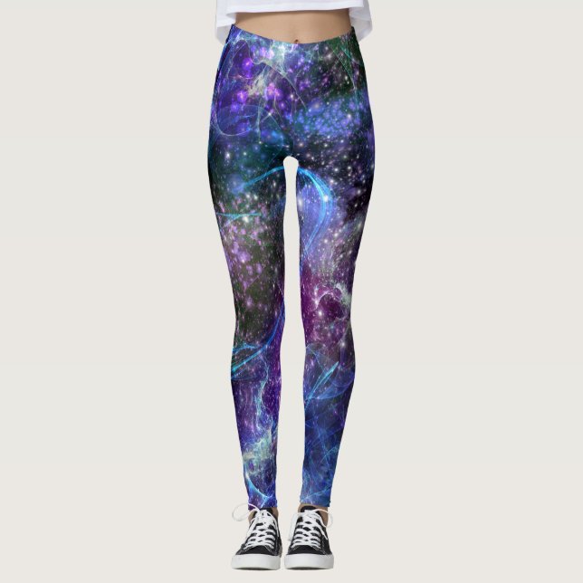 Leggings jusqu'à la fin du temps, paysage galactique : (Devant)