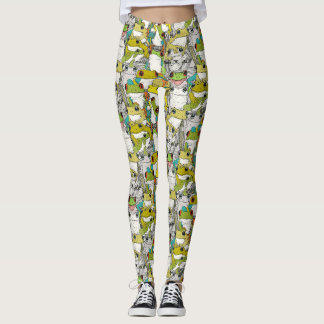 Leggings juste des grenouilles d'arbre col