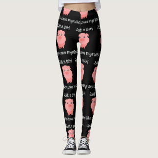 Leggings Juste une fille qui aime le cochon