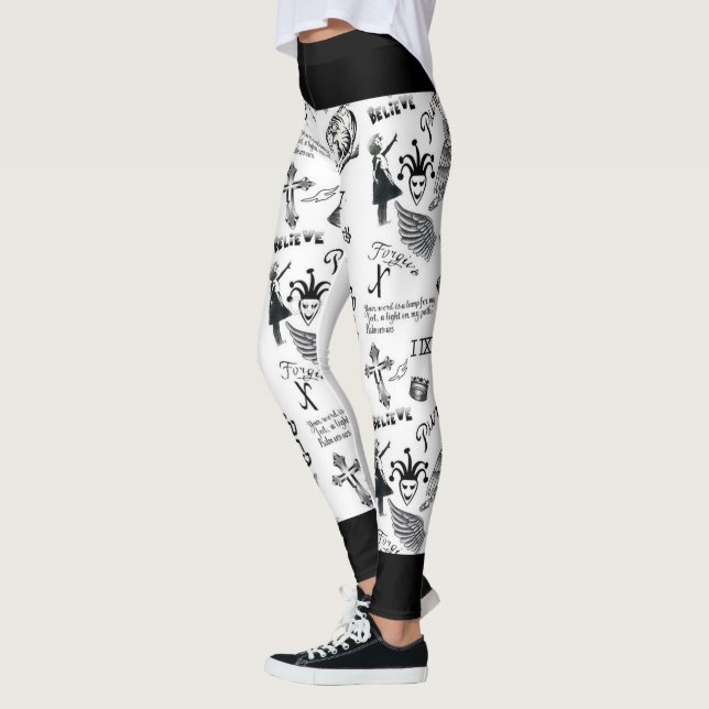 LEGGINGS JUSTIN BIEBER TATOUE DES GUÊTRES (Gauche)