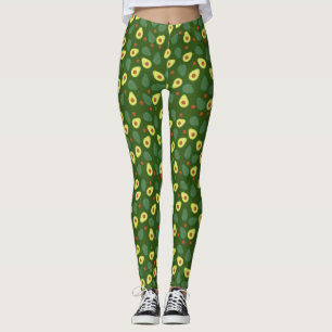 Leggings Kaki Green Avocado Motif Kit de yoga tendance