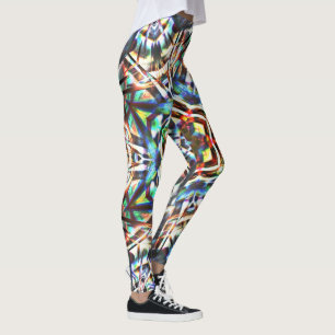 Leggings Kaleidocope coloré avec une texture qui ressemble