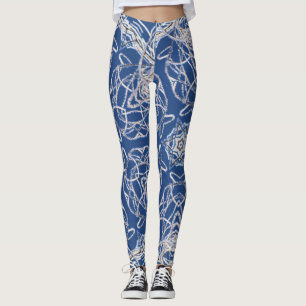 Leggings Kaleidoscope Bleu clair, Blanc, Étoile simple