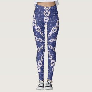 Leggings Kaleidoscope de Mitochondries Bleu Marine et Rose