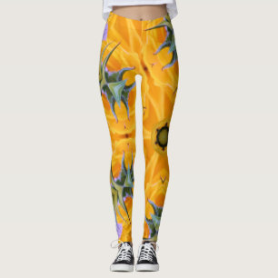 Leggings Kaleidoscope Pétales de tournesol jaune