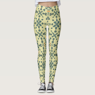 Leggings Kaleidoscope vintage Floral Motif dans les tons de