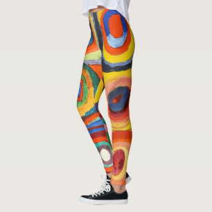 Leggings Kandinsky - Carrés aux cercles concentrés