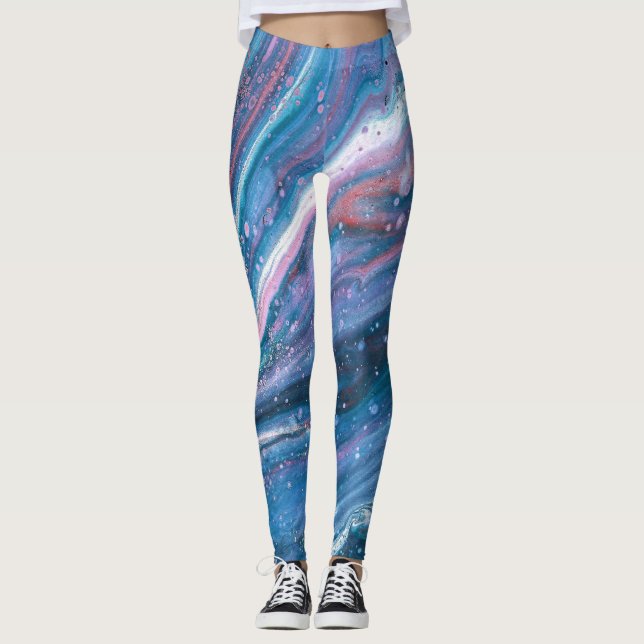 Leggings Kansas City Special 3 Cool Bleu Abstrait Legings (Devant)