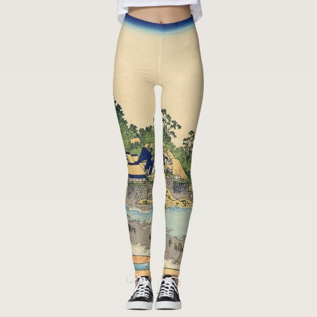 Leggings Katsushika Hokusai Enoshima dans la province de Sa (Devant)