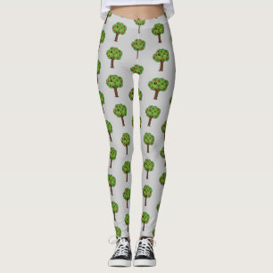 Leggings Kawaii Joyeux Pommier À Voie