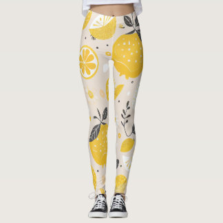 Leggings Kawaii Lemon Motif