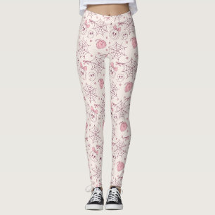 Leggings Kawaii Pink Halloween Ghosts & Citrouille (2)