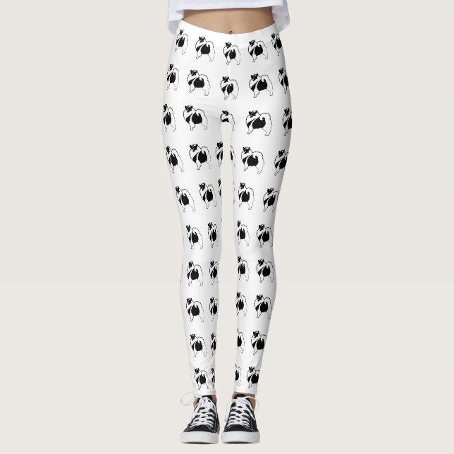 Leggings Keeshond Graphics - Cute Original Chig Art (Devant)
