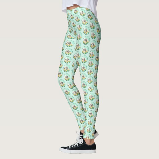 Leggings Keeshony in Tulips Peinture mignonne Original Chie (Gauche)