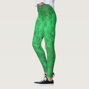 Leggings Kelly Green Burl texture look