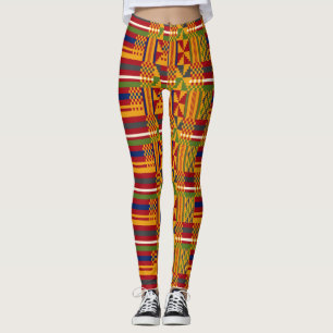 Leggings Kente Motif ethnique - Textile africain dynamique