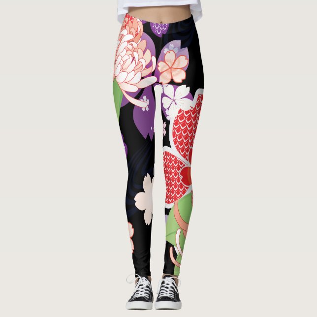 Leggings Kimono japonais Patern Leggins (Devant)
