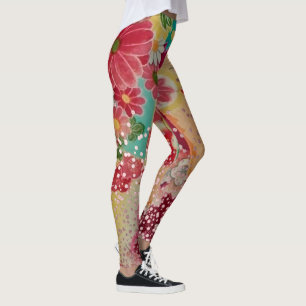 Leggings Kimono PixDezines/Pies/Fleurs de cerisiers