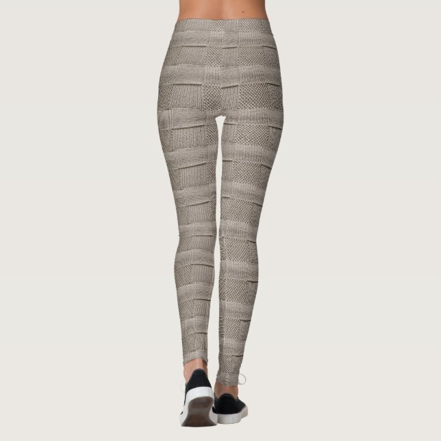 Leggings Knit en patchwork en panier par Shirley Taylor (Dos)
