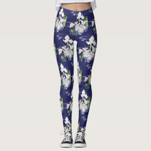 Leggings Kogyo Tsukioka Irises, Art Fleur Japonais