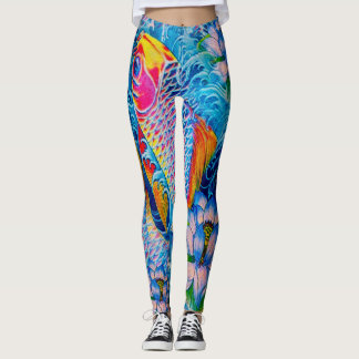 Leggings Koi et lis dans l'eau