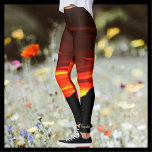 Leggings Kolob Sunset, Red Gold Name sur Ankle<br><div class="desc">Ces leggings PERSONNALISÉS,  uniques et amusants sont décorés avec notre photo originale d'un beau coucher de soleil Utah rouge et or. Le nom personnalisé du script jaune pâle se trouve au bas de la GAUCHE GAUCHE. Tous droits réservés © 2016 Alan & Marcia Socolik.</div>