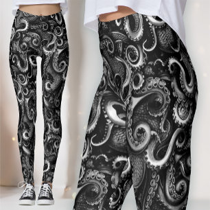 Leggings Kraken Sorcière des Mers Gothique   Curiosité Natu