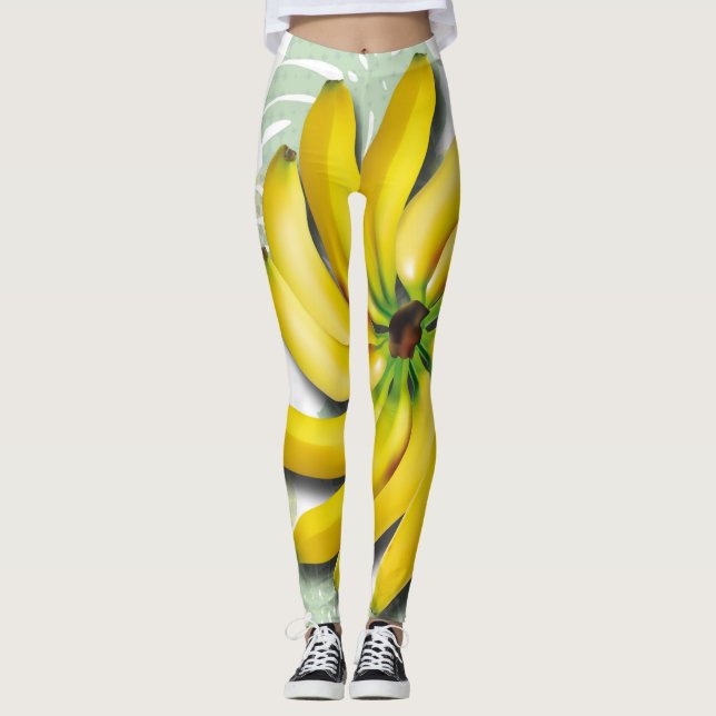 Leggings La banane mûre allante de bananes part du groupe (Devant)